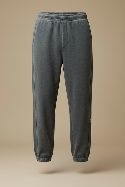 Pantalon Fluide Gris Côtelé Ample Décontracté Homme - Cordé - vue 3