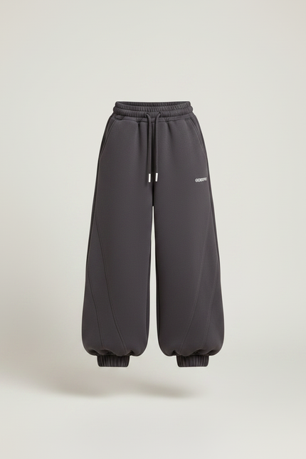 Pantalon Fluide Ample Molleton Gris Décontracté Enfant - vue 3