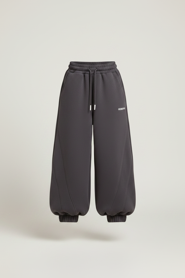Pantalon Fluide Ample Molleton Gris Décontracté Enfant - vue 3