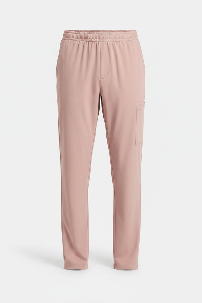 Pantalon Fluide Rose Droit Décontracté Confortable Homme - Viscose - vue 3
