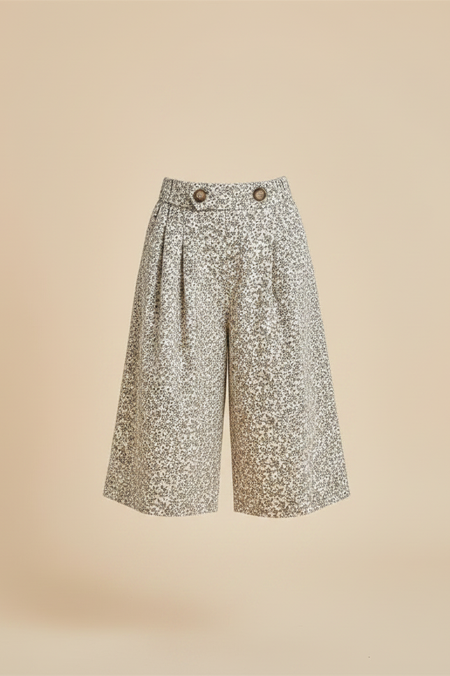 Pantalon Fluide Imprimé Floral Ample Culotte Enfants - Coton - vue 3