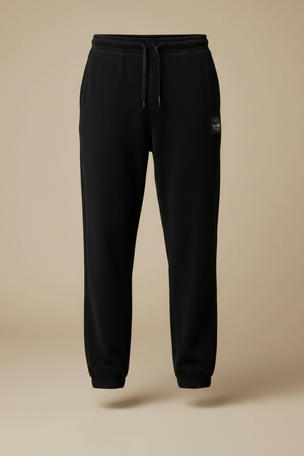 Pantalon Fluide Noir Côtelé Ample Décontracté Homme - Cordé - vue 3