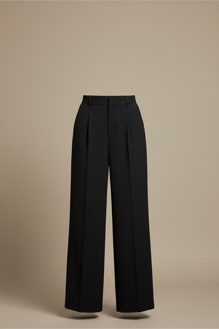 Pantalon Fluide Femme Noir Palazzo Viscose Chic Été 4 - Polyester - vue 3