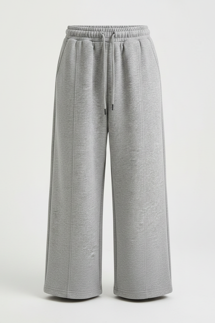 Pantalon Fluide Gris Ample Confortable Enfant Sport - Molleton - vue 3