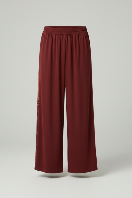 Pantalon Fluide Bordeaux Ample Cordon Décontracté Homme - Viscose - vue 3