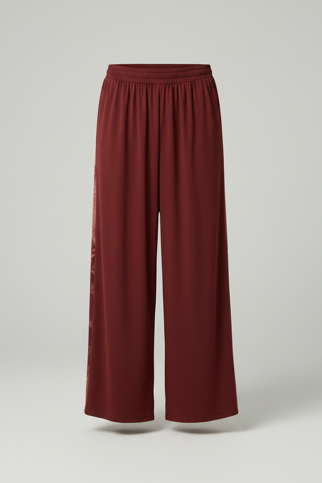 Pantalon Fluide Bordeaux Ample Cordon Décontracté Homme - Viscose - vue 3