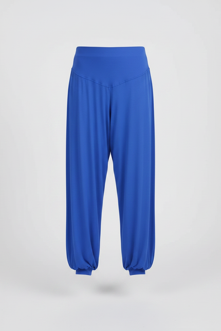 Pantalon Fluide Bleu Harem Ample Confortable Fille - Viscose - vue 3