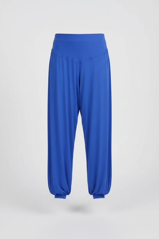 Pantalon Fluide Bleu Harem Ample Confortable Fille - Viscose - vue 3