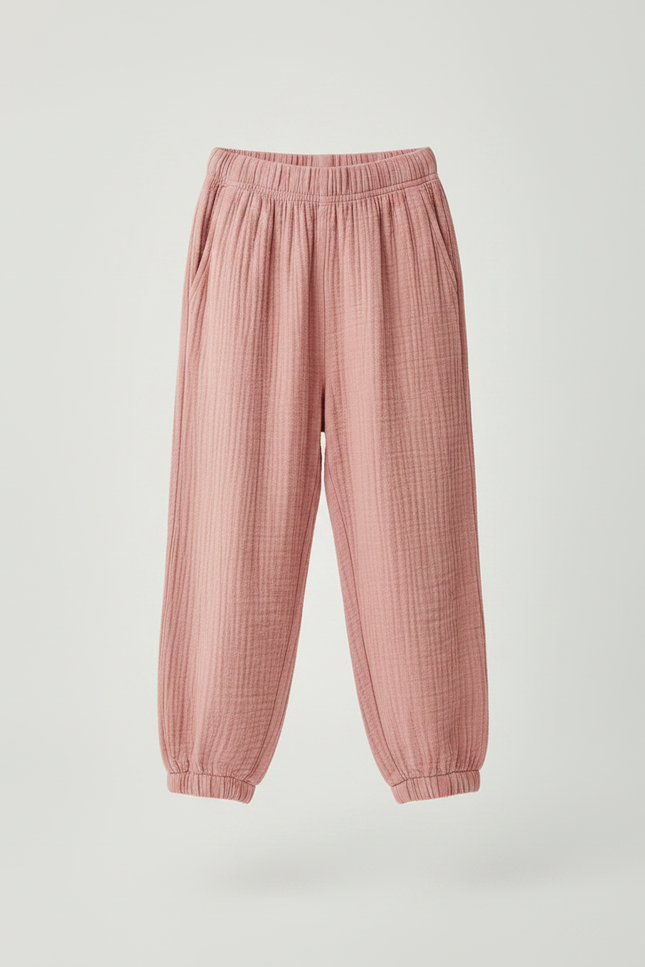 Pantalon Fluide Corail - Rose Coton - vue 3