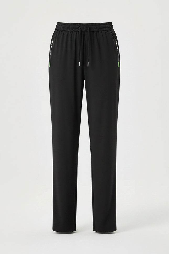 Pantalon Pyjama Femme Fluide - Noir Polyester - vue 3