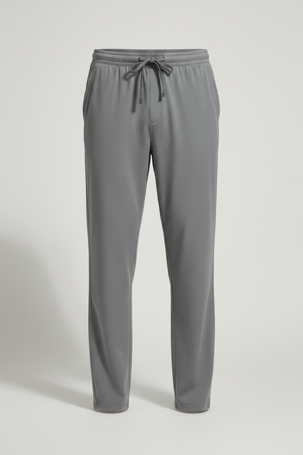Pantalon Fluide Homme Gris Coupe Ample Polyester Été - vue 3