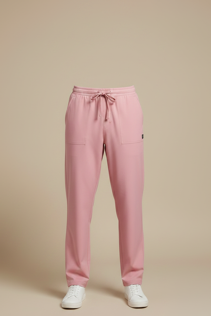 Pantalon Fluide Rose Droit Cordon Homme Confortable - Polyester - vue 3
