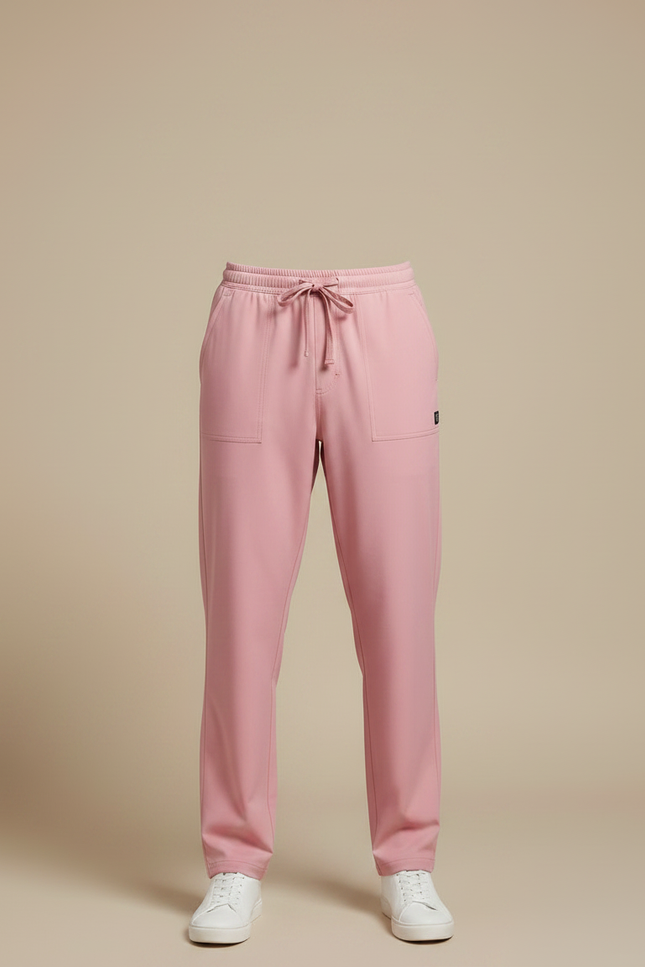 Pantalon Fluide Rose Droit Cordon Homme Confortable - Polyester - vue 3