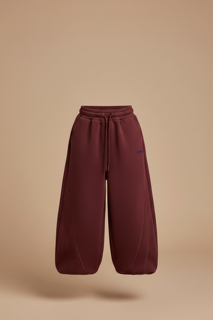 Pantalon Fluide Bordeau Ample Molleton Sport Enfant - Bordeaux - vue 3