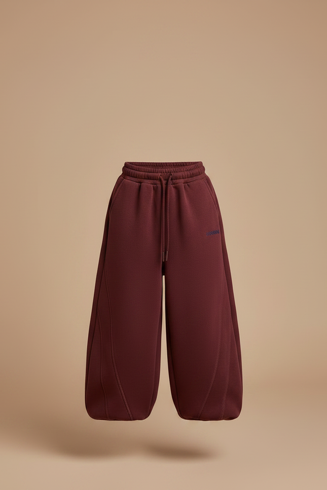 Pantalon Fluide Bordeau Ample Molleton Sport Enfant - Bordeaux - vue 3