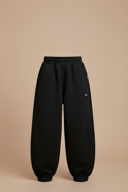 Pantalon Fluide Noir Ample Coton Décontracté Garçon - Molleton - vue 3