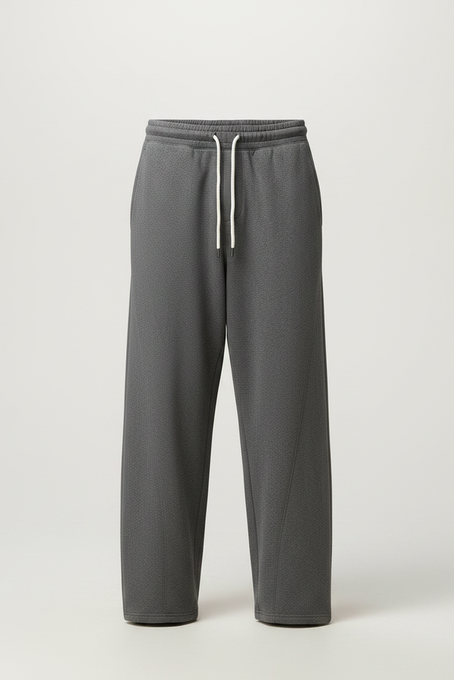 Pantalon Fluide Gris Ample Décontracté Sport Homme - Molleton - vue 3