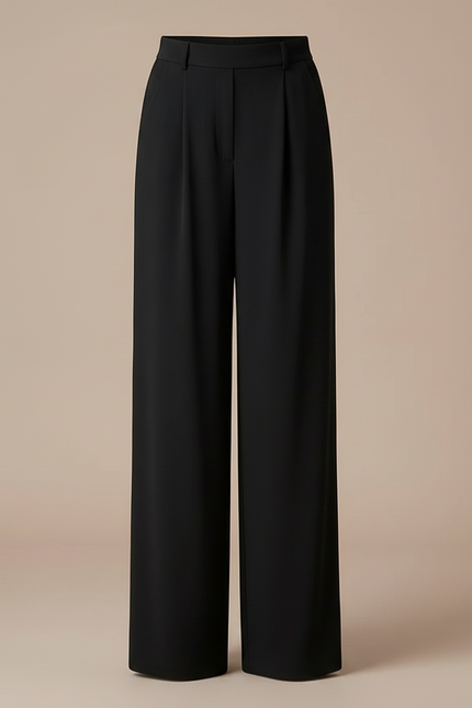 Pantalon Fluide Noir Ample Confortable Fille - Viscose - vue 3