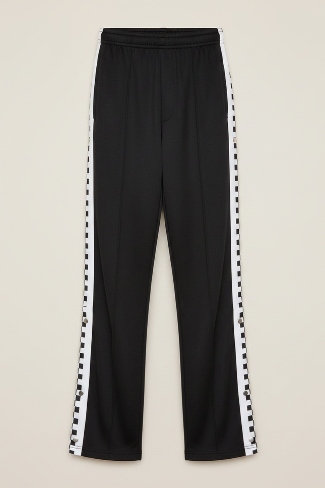 Pantalon Fluide Ouvert Sur Le Cote - Noir Polyester - vue 3