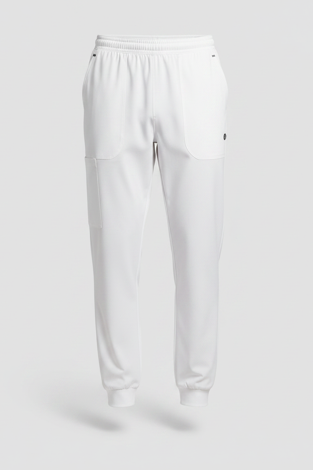 Pantalon Fluide Blanc Jogger Anti-plis Respirant Homme - Polyester - vue 3