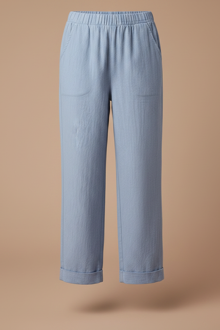 Pantalon Fluide Bleu Ciel Ample Lin Enfant - vue 3