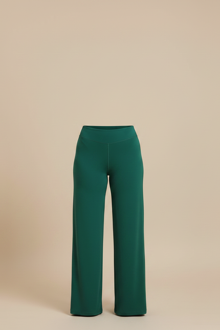 Pantalon Fluide Évasé Femme - Vert Polyester - vue 3