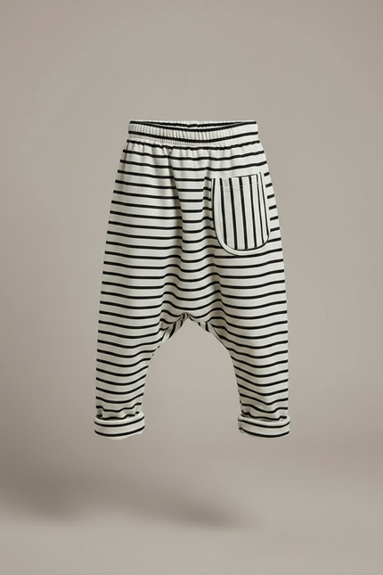 Pantalon Fluide Taille Basse - Imprimé Molleton - vue 3