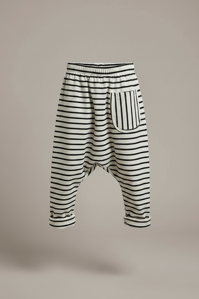 Pantalon Fluide Taille Basse - Imprimé Molleton - vue 3