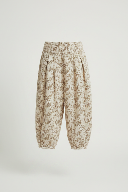 Pantalon Fluide Imprimé Floral - Cordé - vue 3