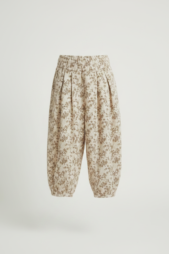 Pantalon Fluide Imprimé Floral - Cordé - vue 3