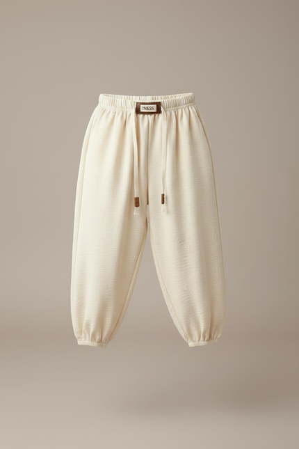 Ensembles Pantalons Fluides - Beige Lin - vue 3