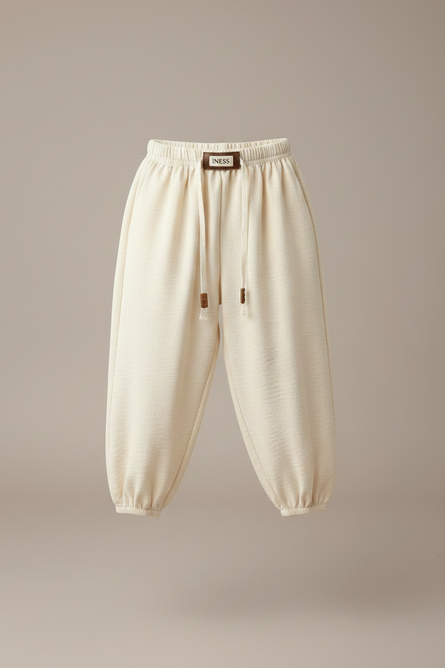 Ensembles Pantalons Fluides - Beige Lin - vue 3