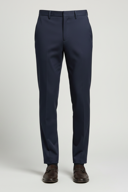Pantalon Fluide Homme Bleu Marine Droit - Gabardine - vue 3