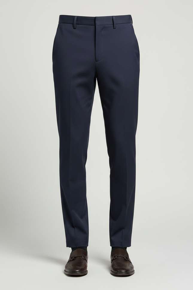 Pantalon Fluide Homme Bleu Marine Droit - Gabardine - vue 3