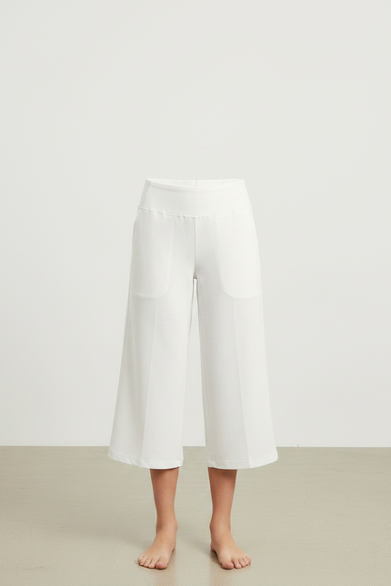 Pantalon Fluide Blanc Ample Décontracté Léger Enfant - Viscose - vue 3