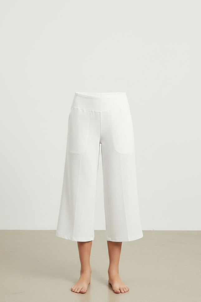 Pantalon Fluide Blanc Ample Décontracté Léger Enfant - Viscose - vue 3