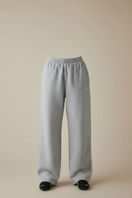 Pantalon Fluide Gris Ample Décontracté Sport Cordon - Molleton - vue 3
