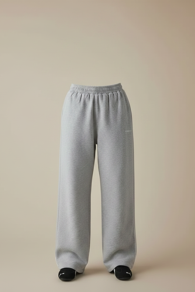 Pantalon Fluide Gris Ample Décontracté Sport Cordon - Molleton - vue 3