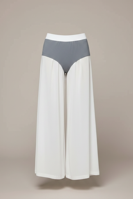 Pantalon Fluide Blanc Ample Confortable Fille - Viscose - vue 3