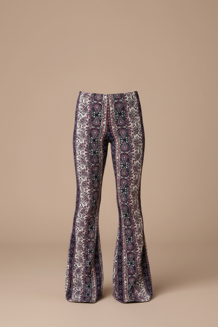 Pantalon Fluide Évasé Imprimé Bohème Confortable Fille - Viscose - vue 3
