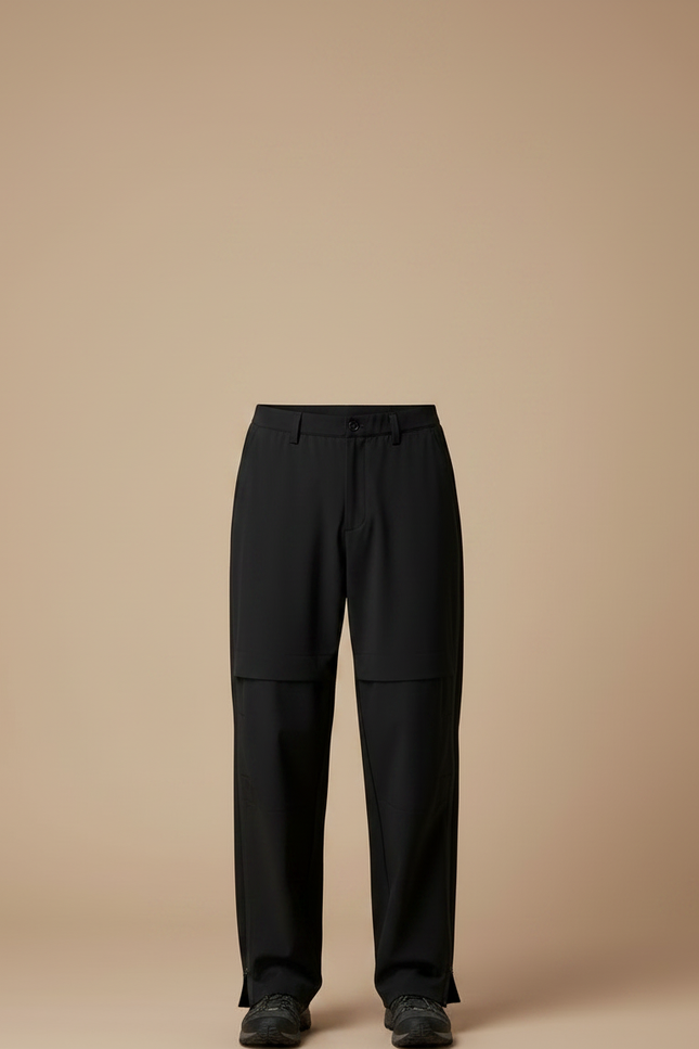 Pantalon Fluide Noir Ample Cargo Technique Homme - Polyester - vue 3