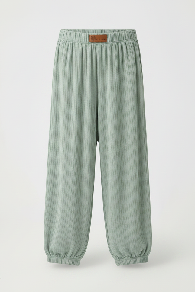 Pantalon Fluide Vert D'eau - Maille - vue 3