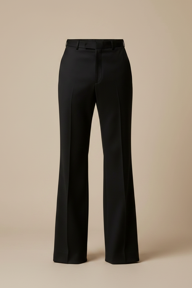 Pantalon Patte D'eph Fluide - Noir Polyester - vue 3