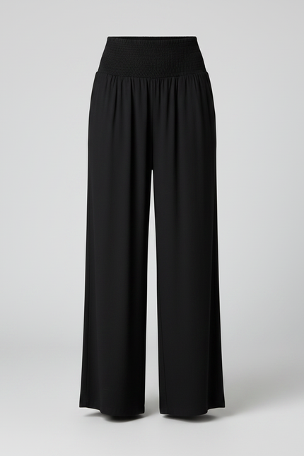 Pantalon Fluide Bohème Chic - Noir Viscose - vue 3