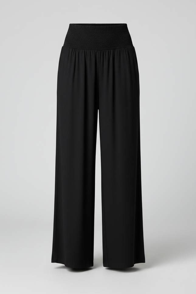 Pantalon Fluide Bohème Chic - Noir Viscose - vue 3