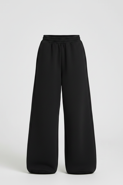 Pantalon Fluide Noir Ample Molleton Confortable Enfant - vue 3