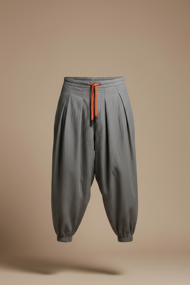 Pantalon Fluide Indien - Gris Lin - vue 3