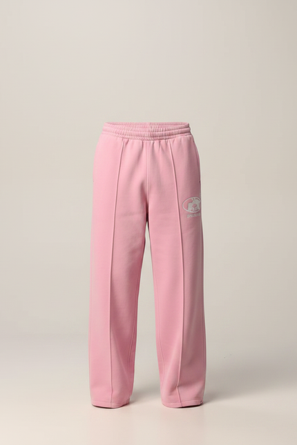 Pantalon Fluide Rose Ample Décontracté Brodé Sport - Molleton - vue 3