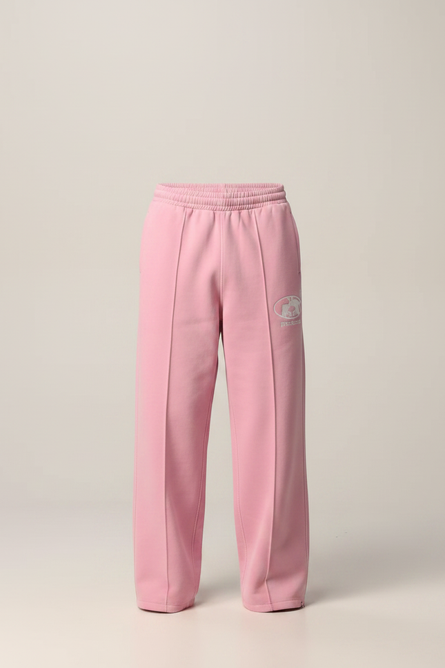 Pantalon Fluide Rose Ample Décontracté Brodé Sport - Molleton - vue 3