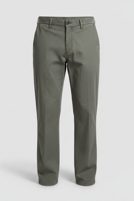 Pantalon Fluide Homme Coton Cargo Ample Décontracté - Kaki - vue 3